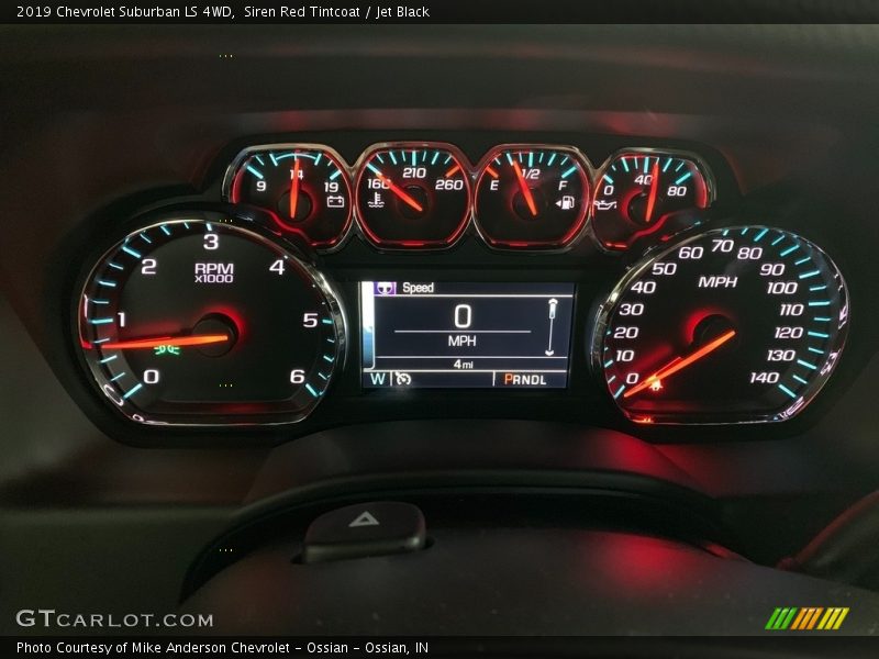 Siren Red Tintcoat / Jet Black 2019 Chevrolet Suburban LS 4WD