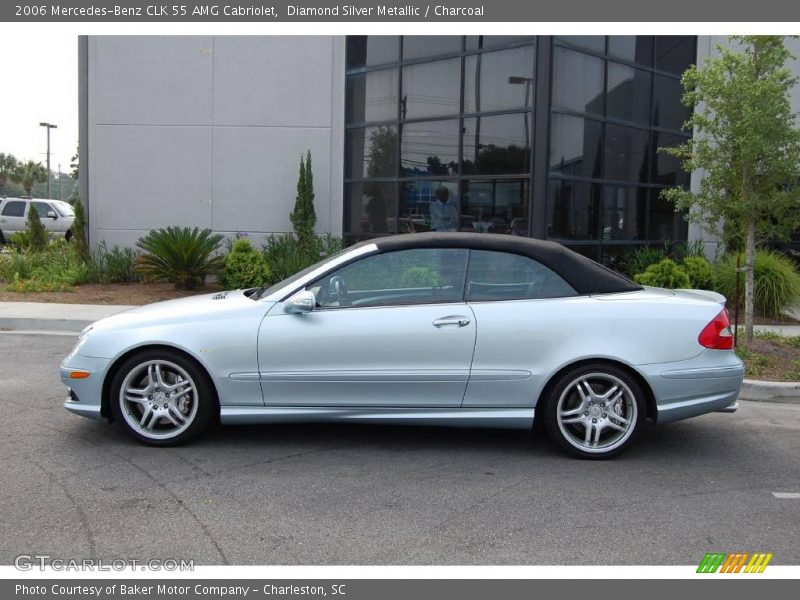 Diamond Silver Metallic / Charcoal 2006 Mercedes-Benz CLK 55 AMG Cabriolet