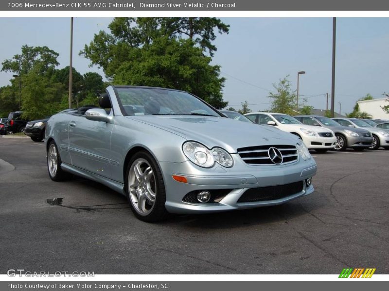 Diamond Silver Metallic / Charcoal 2006 Mercedes-Benz CLK 55 AMG Cabriolet