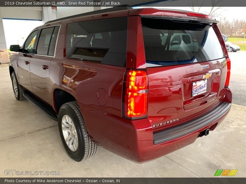 Siren Red Tintcoat / Jet Black 2019 Chevrolet Suburban LS 4WD
