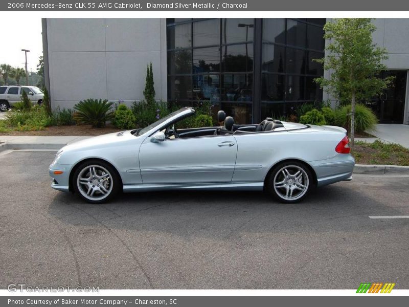 Diamond Silver Metallic / Charcoal 2006 Mercedes-Benz CLK 55 AMG Cabriolet