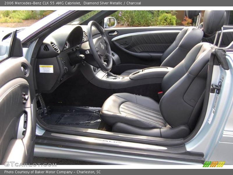 Diamond Silver Metallic / Charcoal 2006 Mercedes-Benz CLK 55 AMG Cabriolet