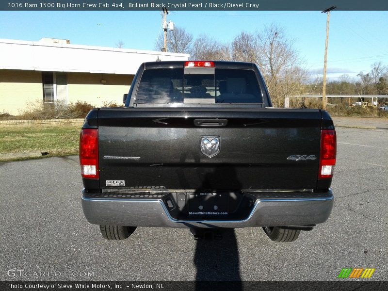 Brilliant Black Crystal Pearl / Black/Diesel Gray 2016 Ram 1500 Big Horn Crew Cab 4x4