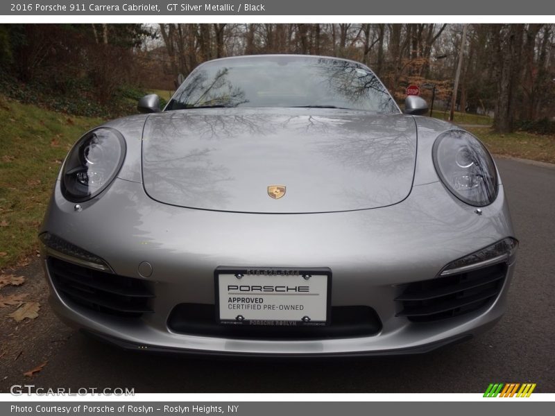 GT Silver Metallic / Black 2016 Porsche 911 Carrera Cabriolet