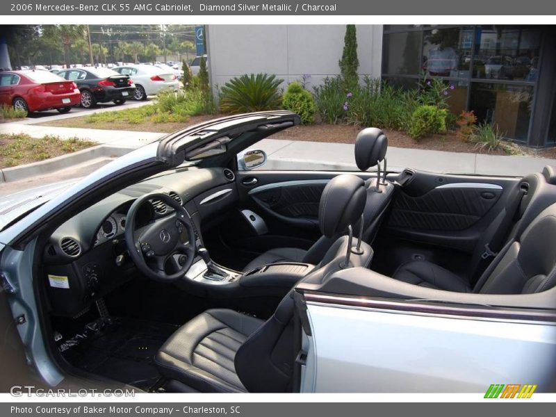 Diamond Silver Metallic / Charcoal 2006 Mercedes-Benz CLK 55 AMG Cabriolet