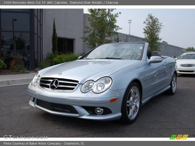 Diamond Silver Metallic / Charcoal 2006 Mercedes-Benz CLK 55 AMG Cabriolet