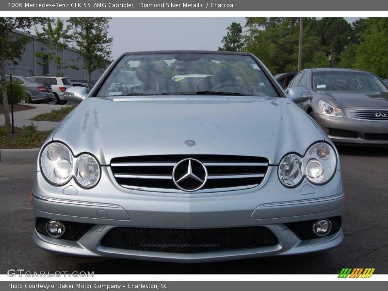 Diamond Silver Metallic / Charcoal 2006 Mercedes-Benz CLK 55 AMG Cabriolet