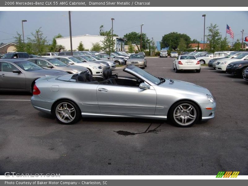 Diamond Silver Metallic / Charcoal 2006 Mercedes-Benz CLK 55 AMG Cabriolet