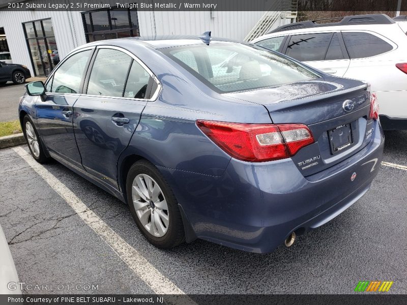 Twilight Blue Metallic / Warm Ivory 2017 Subaru Legacy 2.5i Premium