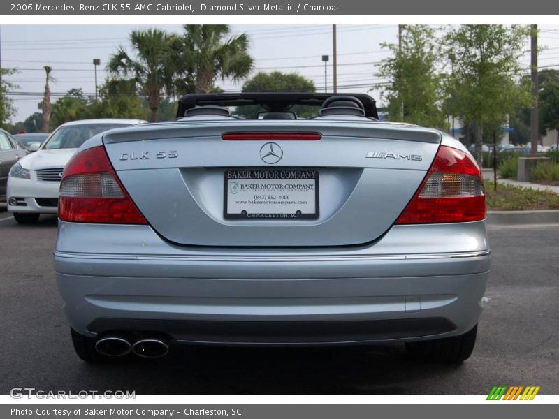 Diamond Silver Metallic / Charcoal 2006 Mercedes-Benz CLK 55 AMG Cabriolet