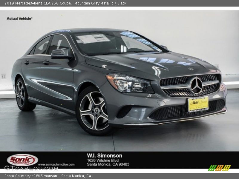 Mountain Grey Metallic / Black 2019 Mercedes-Benz CLA 250 Coupe