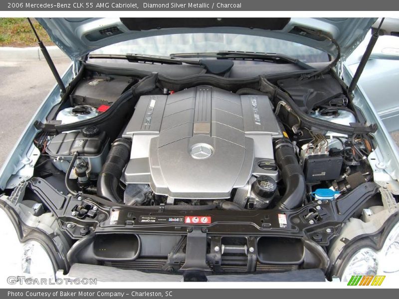 Diamond Silver Metallic / Charcoal 2006 Mercedes-Benz CLK 55 AMG Cabriolet