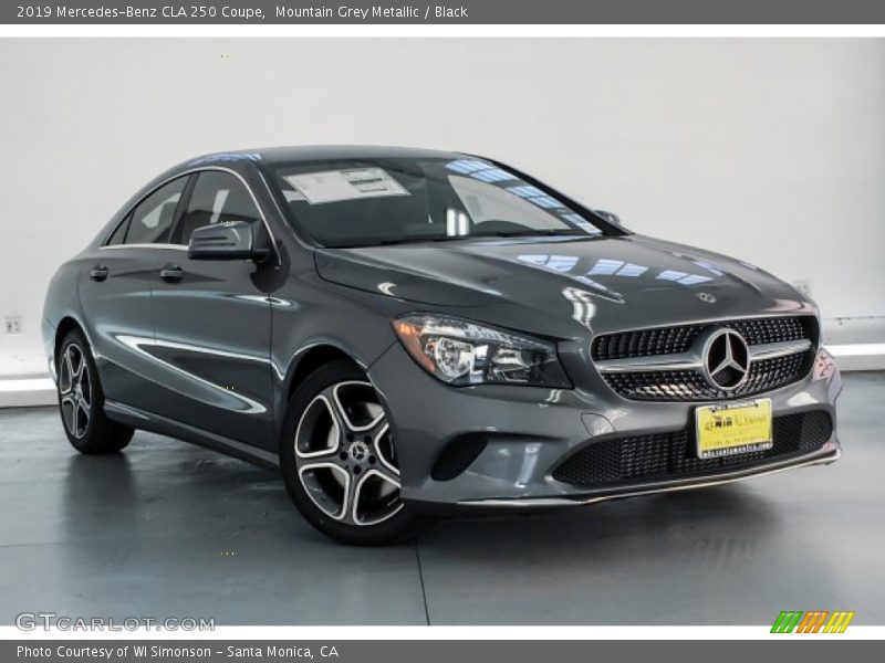 Mountain Grey Metallic / Black 2019 Mercedes-Benz CLA 250 Coupe