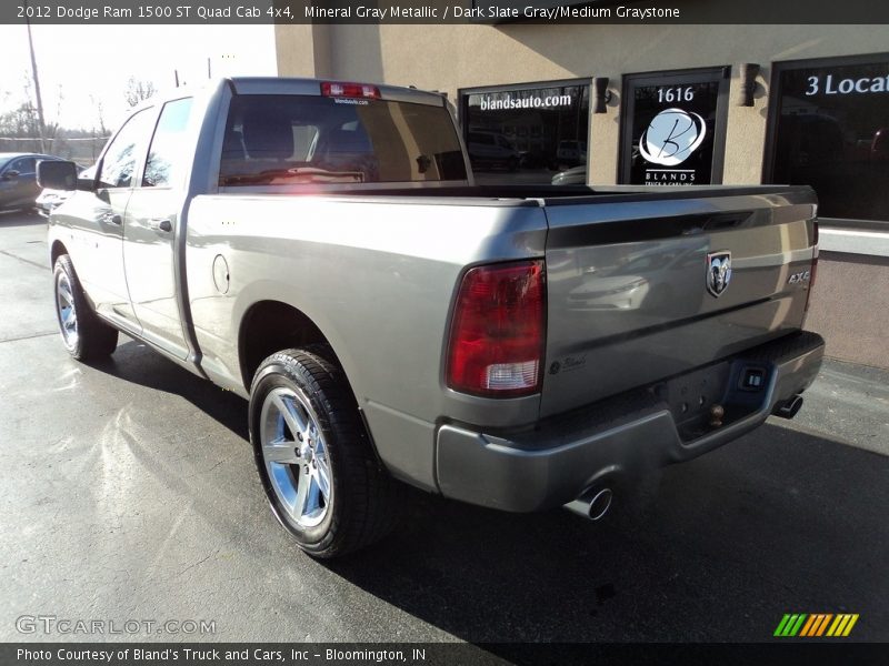 Mineral Gray Metallic / Dark Slate Gray/Medium Graystone 2012 Dodge Ram 1500 ST Quad Cab 4x4