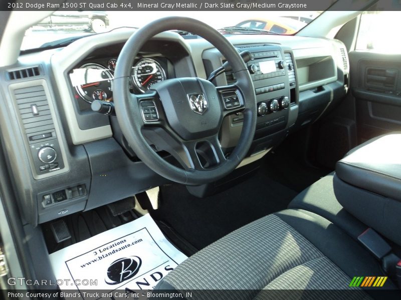 Mineral Gray Metallic / Dark Slate Gray/Medium Graystone 2012 Dodge Ram 1500 ST Quad Cab 4x4