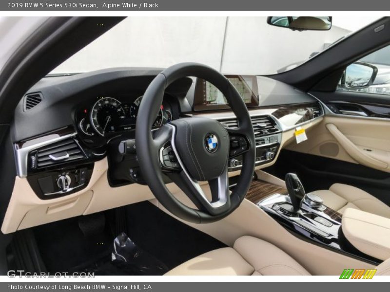 Alpine White / Black 2019 BMW 5 Series 530i Sedan
