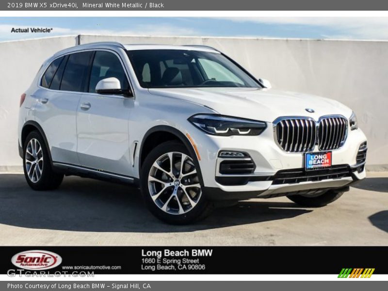 Mineral White Metallic / Black 2019 BMW X5 xDrive40i
