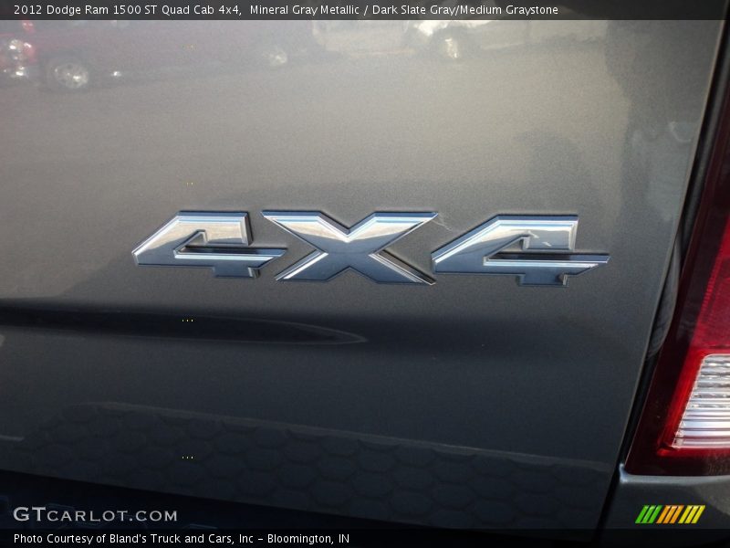 Mineral Gray Metallic / Dark Slate Gray/Medium Graystone 2012 Dodge Ram 1500 ST Quad Cab 4x4