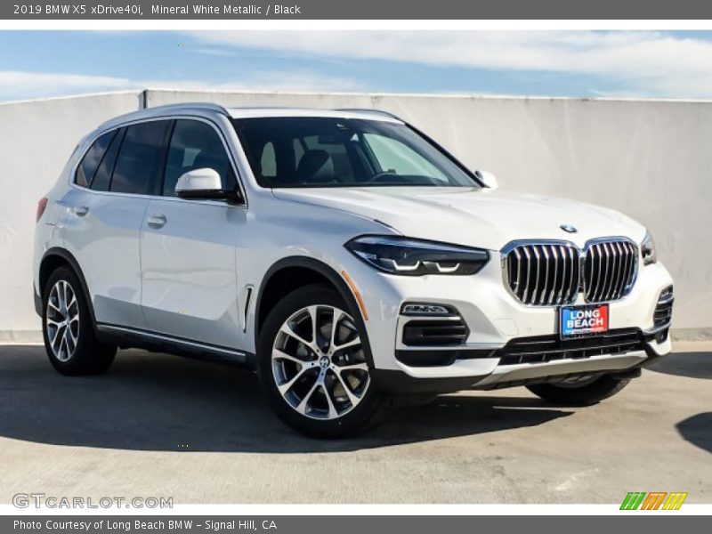 Mineral White Metallic / Black 2019 BMW X5 xDrive40i