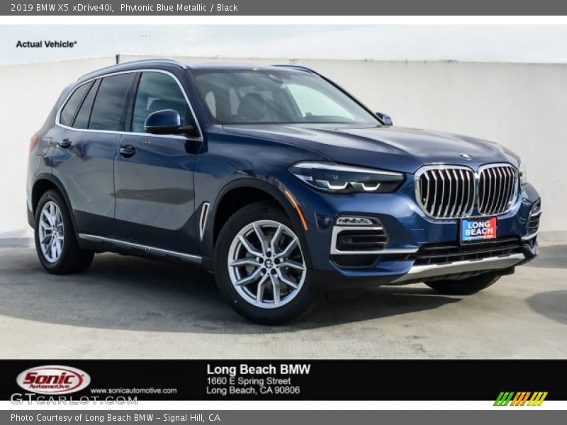 Phytonic Blue Metallic / Black 2019 BMW X5 xDrive40i