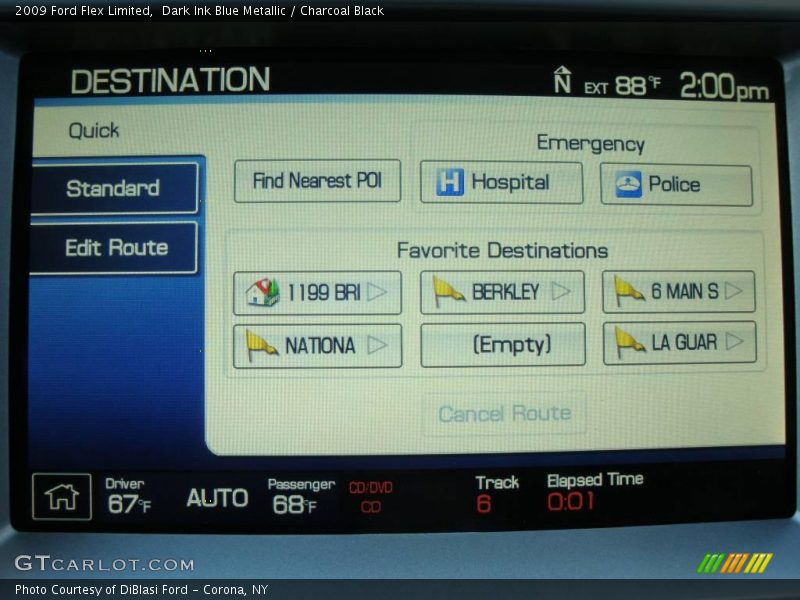 Dark Ink Blue Metallic / Charcoal Black 2009 Ford Flex Limited