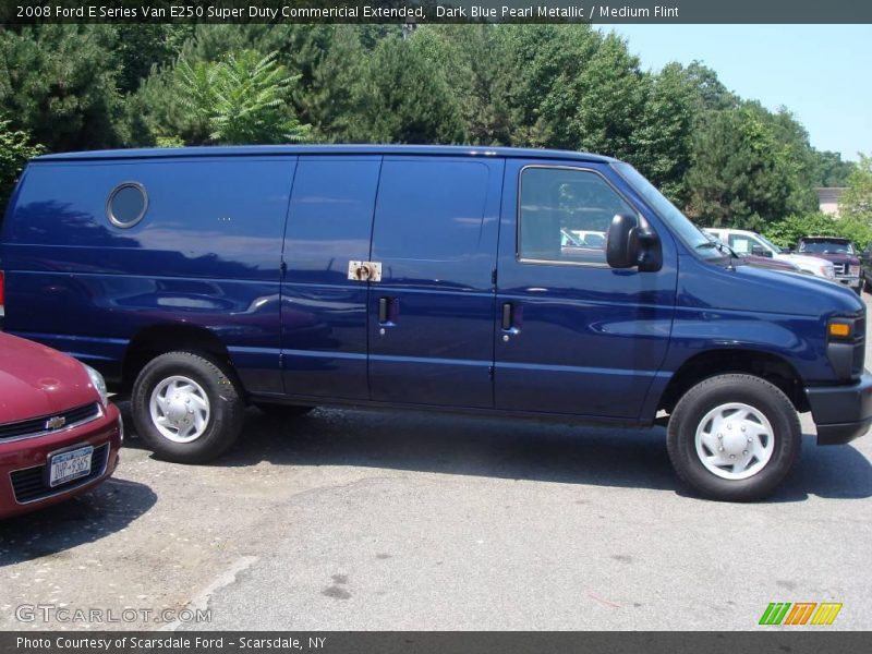 Dark Blue Pearl Metallic / Medium Flint 2008 Ford E Series Van E250 Super Duty Commericial Extended