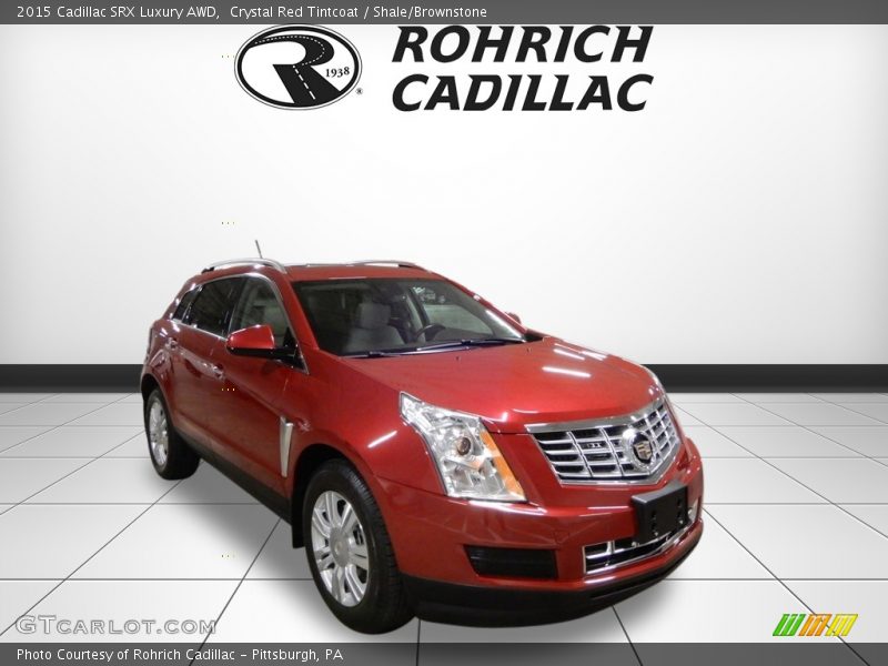 Crystal Red Tintcoat / Shale/Brownstone 2015 Cadillac SRX Luxury AWD
