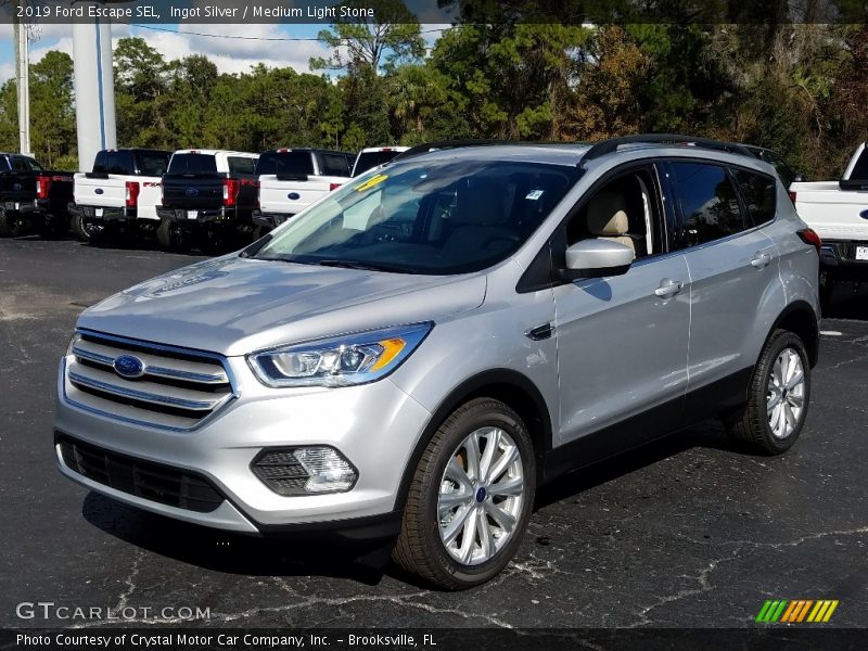 Ingot Silver / Medium Light Stone 2019 Ford Escape SEL