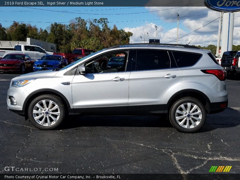 Ingot Silver / Medium Light Stone 2019 Ford Escape SEL