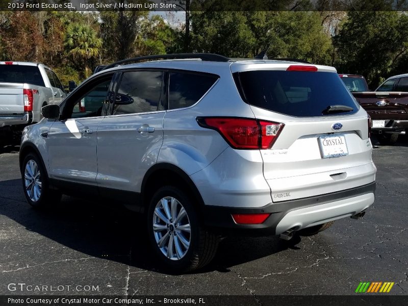 Ingot Silver / Medium Light Stone 2019 Ford Escape SEL