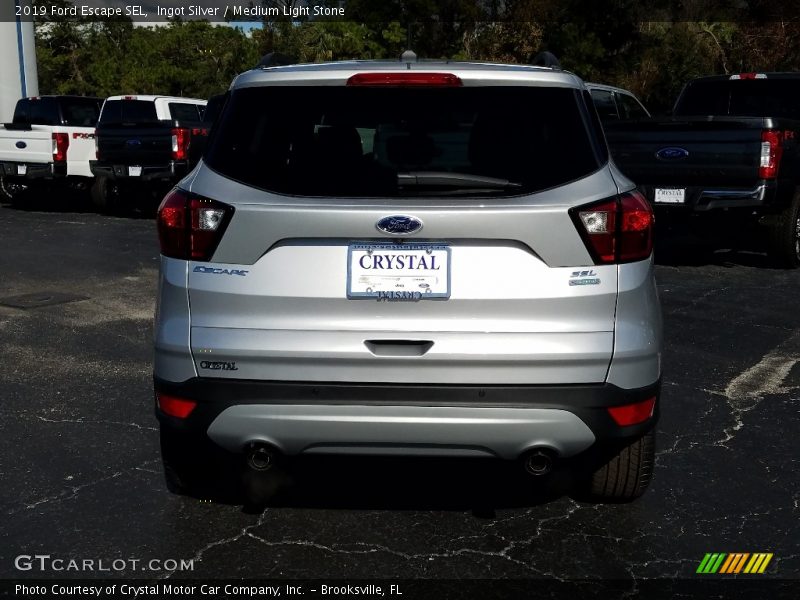 Ingot Silver / Medium Light Stone 2019 Ford Escape SEL