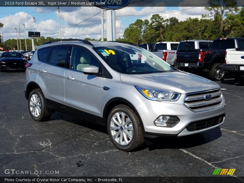 Ingot Silver / Medium Light Stone 2019 Ford Escape SEL