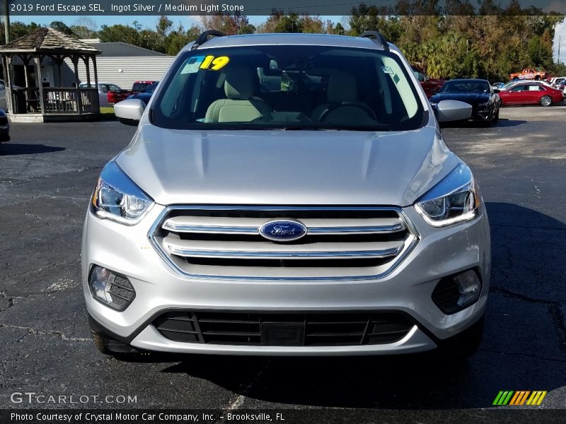 Ingot Silver / Medium Light Stone 2019 Ford Escape SEL