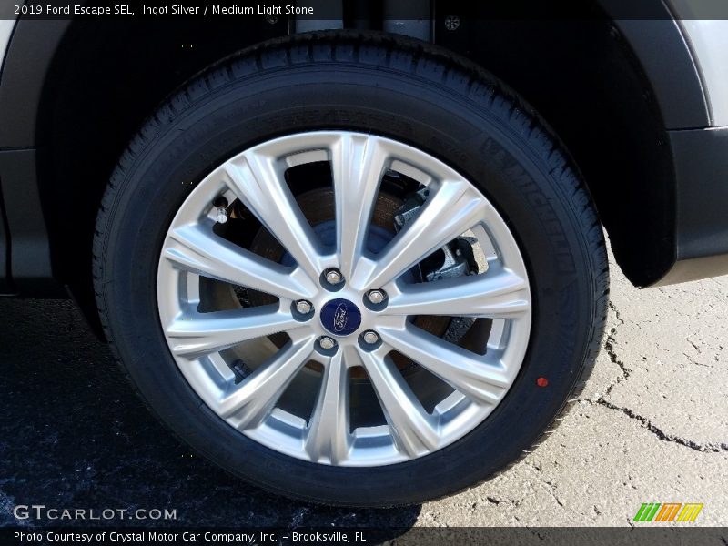 Ingot Silver / Medium Light Stone 2019 Ford Escape SEL