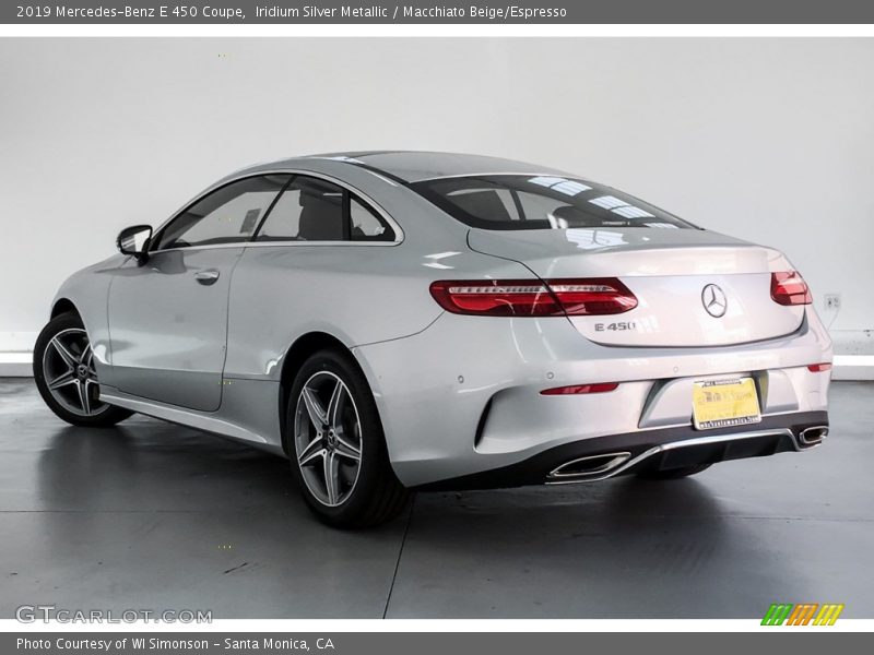 Iridium Silver Metallic / Macchiato Beige/Espresso 2019 Mercedes-Benz E 450 Coupe