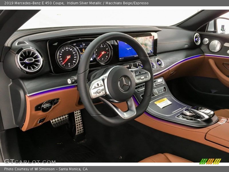 Iridium Silver Metallic / Macchiato Beige/Espresso 2019 Mercedes-Benz E 450 Coupe