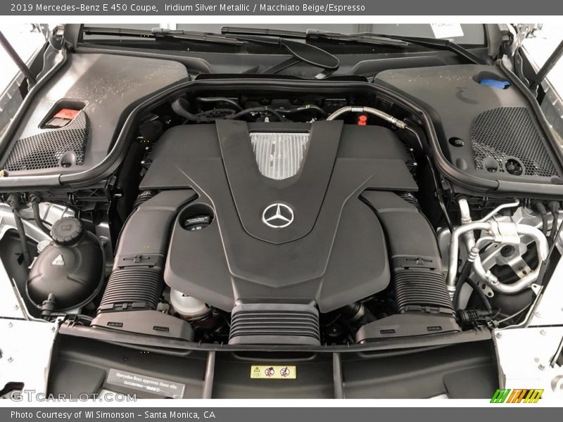 Iridium Silver Metallic / Macchiato Beige/Espresso 2019 Mercedes-Benz E 450 Coupe