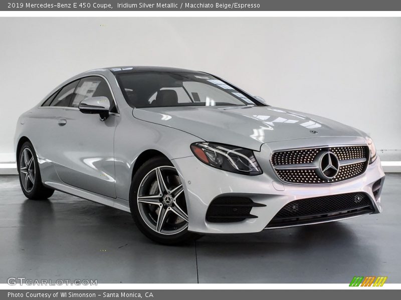 Iridium Silver Metallic / Macchiato Beige/Espresso 2019 Mercedes-Benz E 450 Coupe