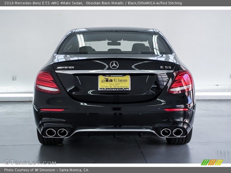 Obsidian Black Metallic / Black/DINAMICA w/Red Stitching 2019 Mercedes-Benz E 53 AMG 4Matic Sedan