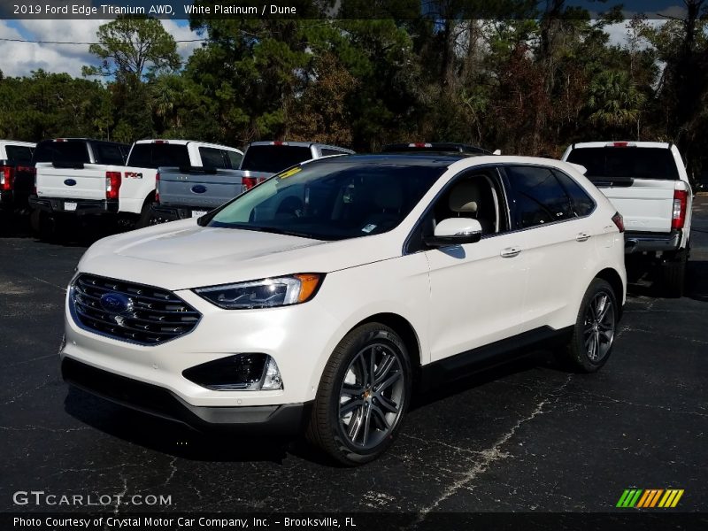 White Platinum / Dune 2019 Ford Edge Titanium AWD