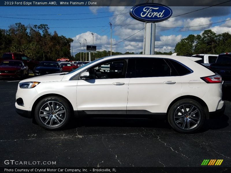 White Platinum / Dune 2019 Ford Edge Titanium AWD