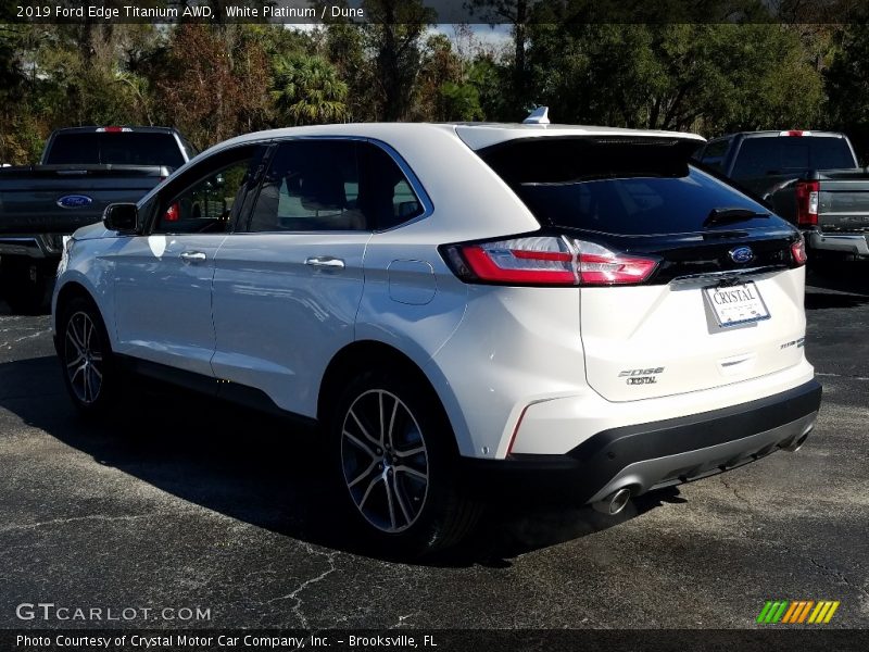 White Platinum / Dune 2019 Ford Edge Titanium AWD