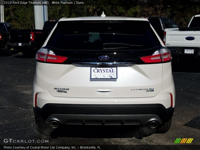 White Platinum / Dune 2019 Ford Edge Titanium AWD