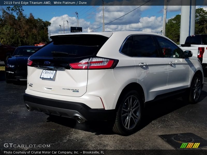 White Platinum / Dune 2019 Ford Edge Titanium AWD