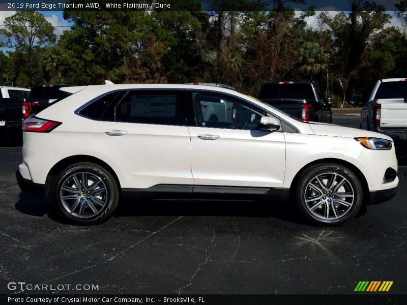 White Platinum / Dune 2019 Ford Edge Titanium AWD