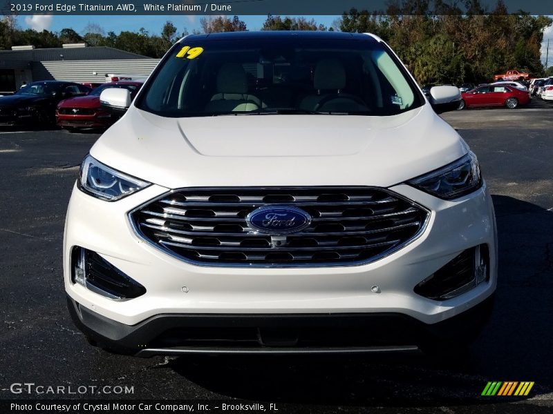 White Platinum / Dune 2019 Ford Edge Titanium AWD
