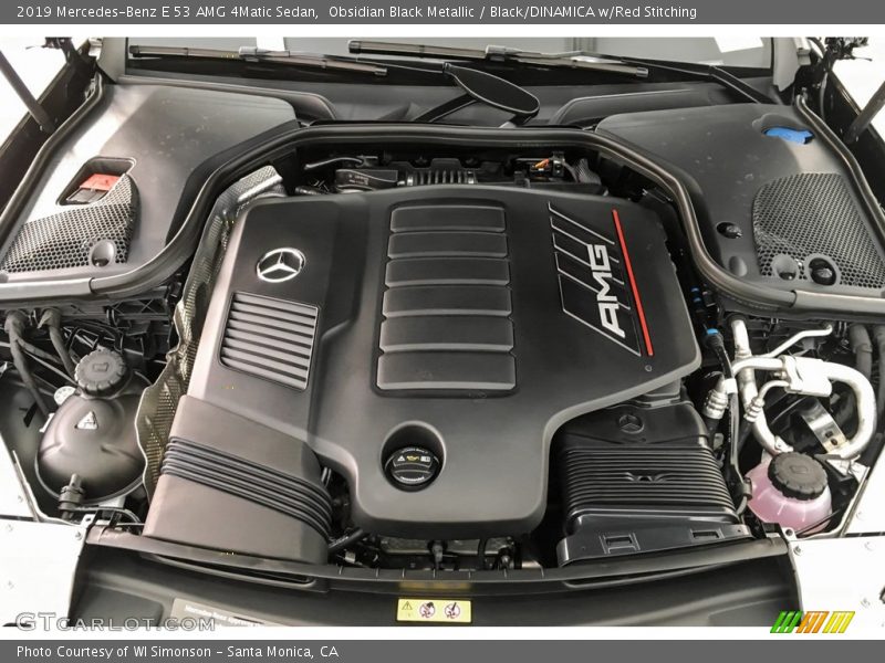 Obsidian Black Metallic / Black/DINAMICA w/Red Stitching 2019 Mercedes-Benz E 53 AMG 4Matic Sedan