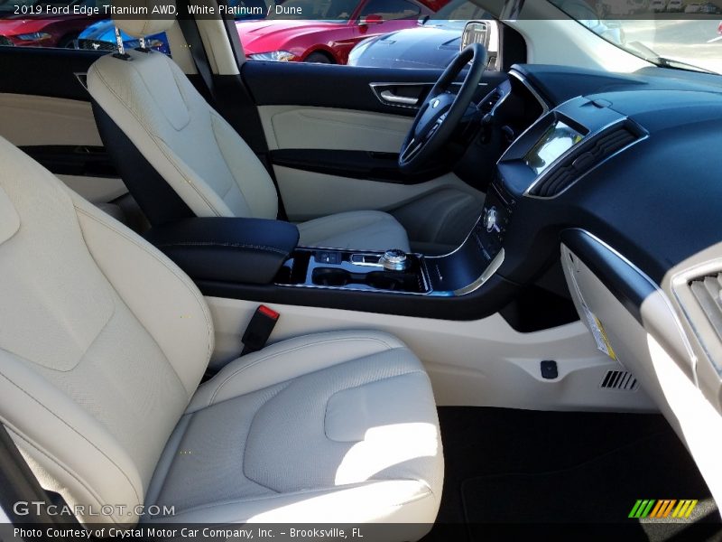 White Platinum / Dune 2019 Ford Edge Titanium AWD