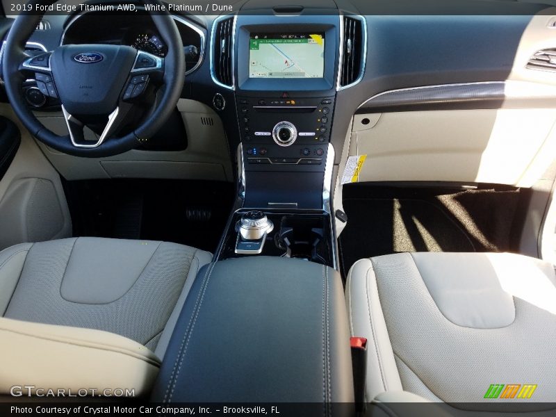 White Platinum / Dune 2019 Ford Edge Titanium AWD