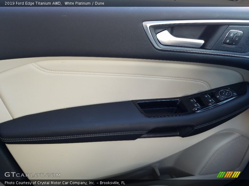 White Platinum / Dune 2019 Ford Edge Titanium AWD